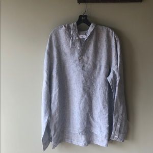 Onia Kai Hooded Linen Pullover